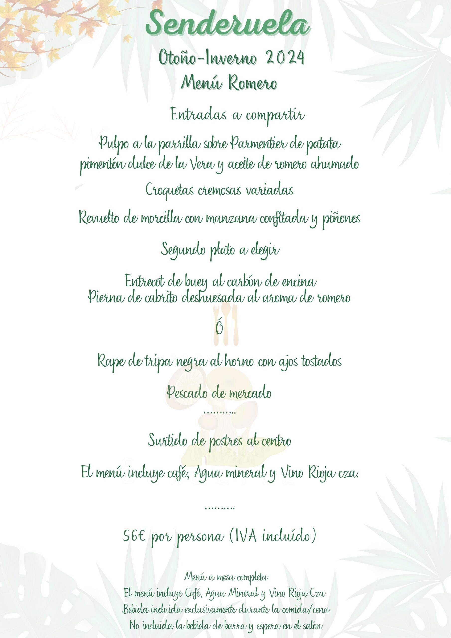 Menú Grupos Navidad 2024