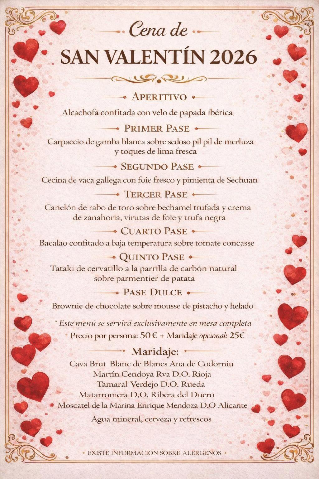 Cena San Valentín
